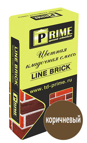 Цветная кладочная смесь Prime LineBrick Wasser, коричневый, 25 кг мешок